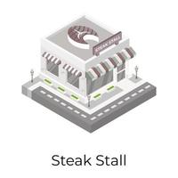 Steak Shop Building vector