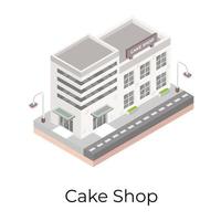 edificio de pastelería vector