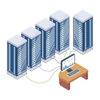 visualización de datos del servidor vector