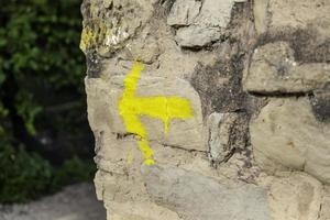 Yellow arrow for pilgrims photo