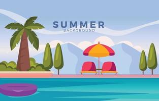 Background of Swimming Pool in the Mountain vector