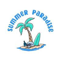 Summer paradise vector illustration