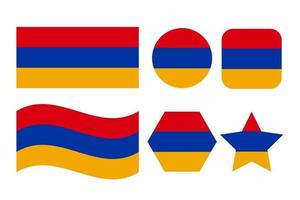 Armenia flag simple illustration for independence day or election vector