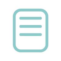 Blue document file thick line vector icon