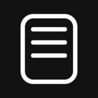 Black document file thick line vector icon