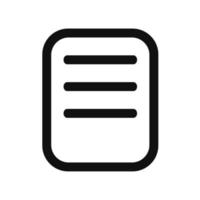 Black document file thick line vector icon