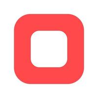 icono de vector plano de botón de parada