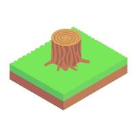 Cutted Tree Deforestation vector