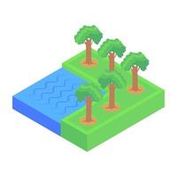 Nature and Trees Land vector