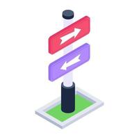 Road Indicators and Guidepost vector