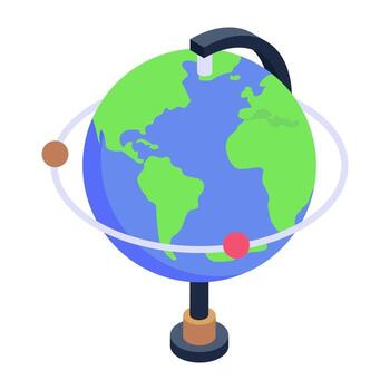 Table Globe and map vector
