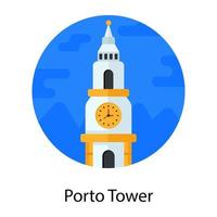 iglesia de la torre de porto vector