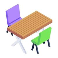 Outdoor Sitting area vector