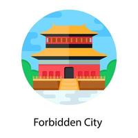 Forbidden City Temple vector