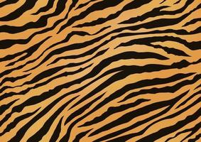 Horizontally And Vertically Repeatable Tiger Skin Seamless Vector Illustration. Exotic Animal Skin Pattern With Black Stripes.