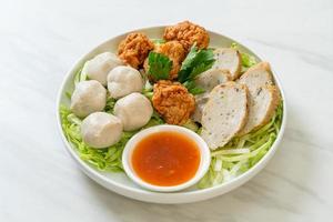 Boiled Fish Balls, Shrimp Balls and Chinese Fish Sausage photo