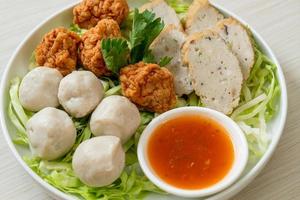 Boiled Fish Balls, Shrimp Balls and Chinese Fish Sausage photo