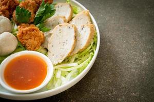 Boiled Fish Balls, Shrimp Balls and Chinese Fish Sausage photo