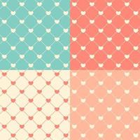 Romantic Seamless Pattern Background Vector Illustration