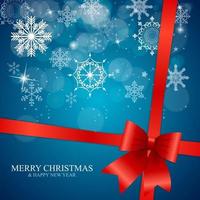 Abstract Beauty Christmas and New Year Background with Snow vector