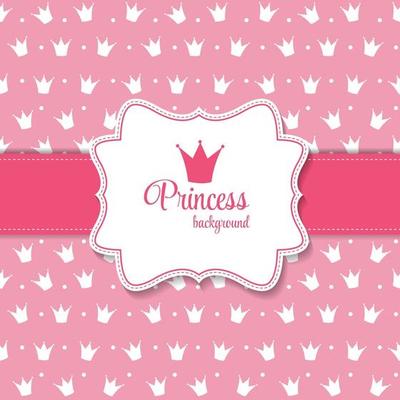 Princess Crown Background Vector Illustration.