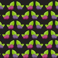 Blueberry Flat Seamless Pattern Background Icon Vector Illustration