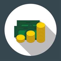 Money Flat Design Concept Vector  Illustration