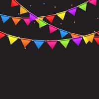 Party Background with Flags Vector Illustration