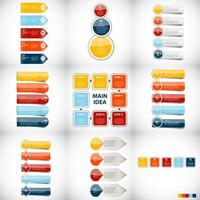 Collection of Infographic Templates for Business Vector Illustration