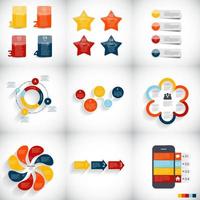 Collection of Infographic Templates for Business Vector Illustration