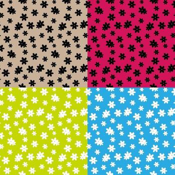 Abstract Simple Flower Seamless Pattern Background vector