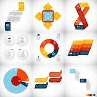 Collection of Infographic Templates for Business Vector Illustration