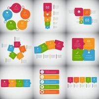 Collection of Infographic Templates for Business Vector Illustration