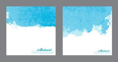 Blue Abstract Watercolor Paint Splashes Illustration. Vector Background with Place for Your Text