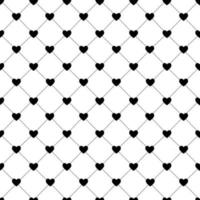 Valentines Day Seamless Hearts Pattern Vector Illustration