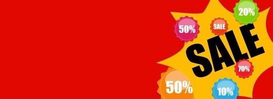 Sale Banner with Place for Your Text. Vector Illustration