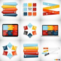 Collection of Infographic Templates for Business Vector Illustration