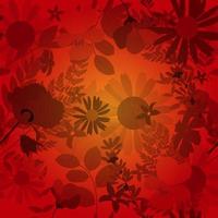 Abstract Natural Spring Background with Flowers and Leaves. Vector Illustration