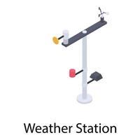 conceptos de la estación meteorológica vector