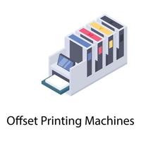 Offset Printing Machine vector