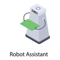 Humanoid Robot Assistant vector