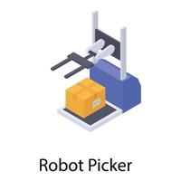 Logistic Robot Picker vector