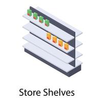 Store Shelf Concepts vector