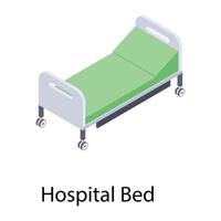 conceptos de cama de hospital vector