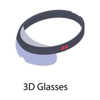 Tecnología de gafas 3d vector