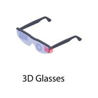 3D Glasses Reality vector