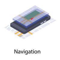 conceptos de navegación del mapa vector