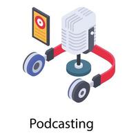 Audio Podcasting Concepts vector