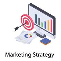 marketing de estrategia online vector