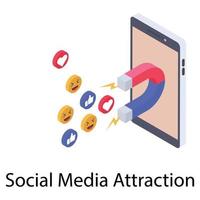 Social Media Attraction vector